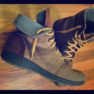 Chaco Leather lace up Ankle boots